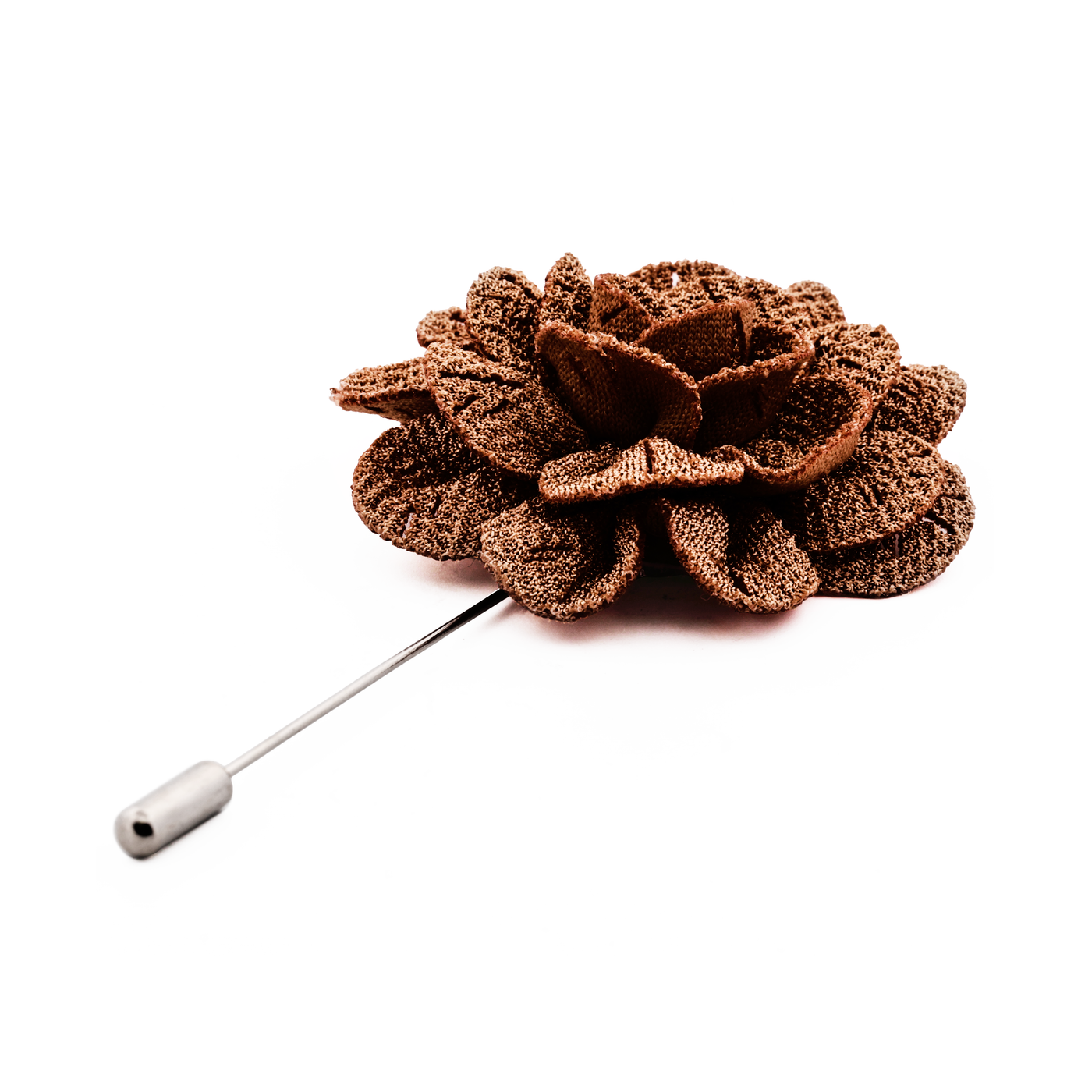 Taupe Flower Lapel Pin