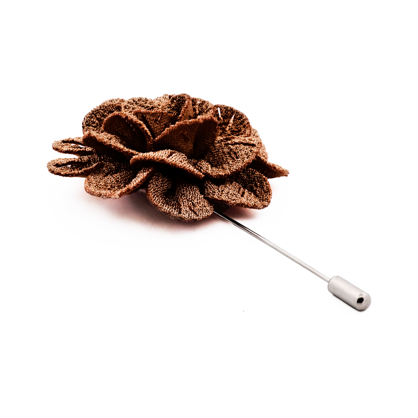 Taupe Flower Lapel Pin