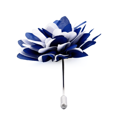 Blue/White Flower lapel Pin