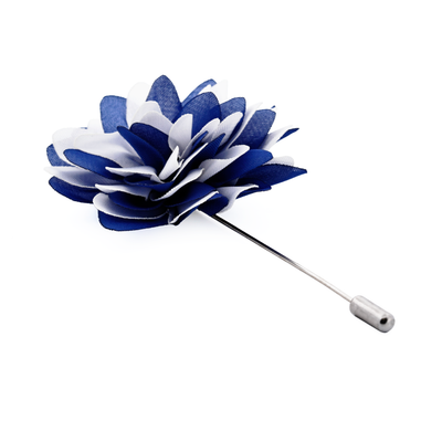 Blue/White Flower lapel Pin
