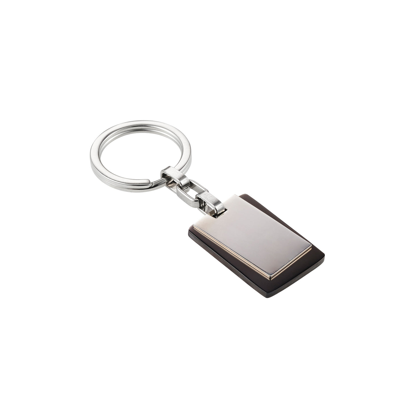 Stainless Steel & Ion Plated Black Key Ring