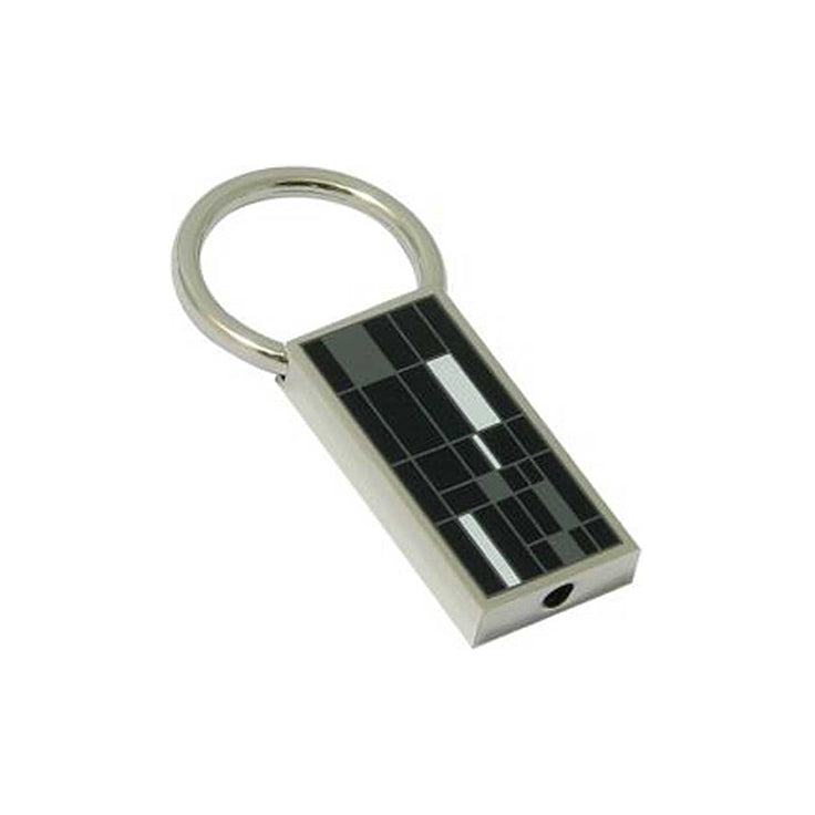 Black Silk Screen Resin Keyring