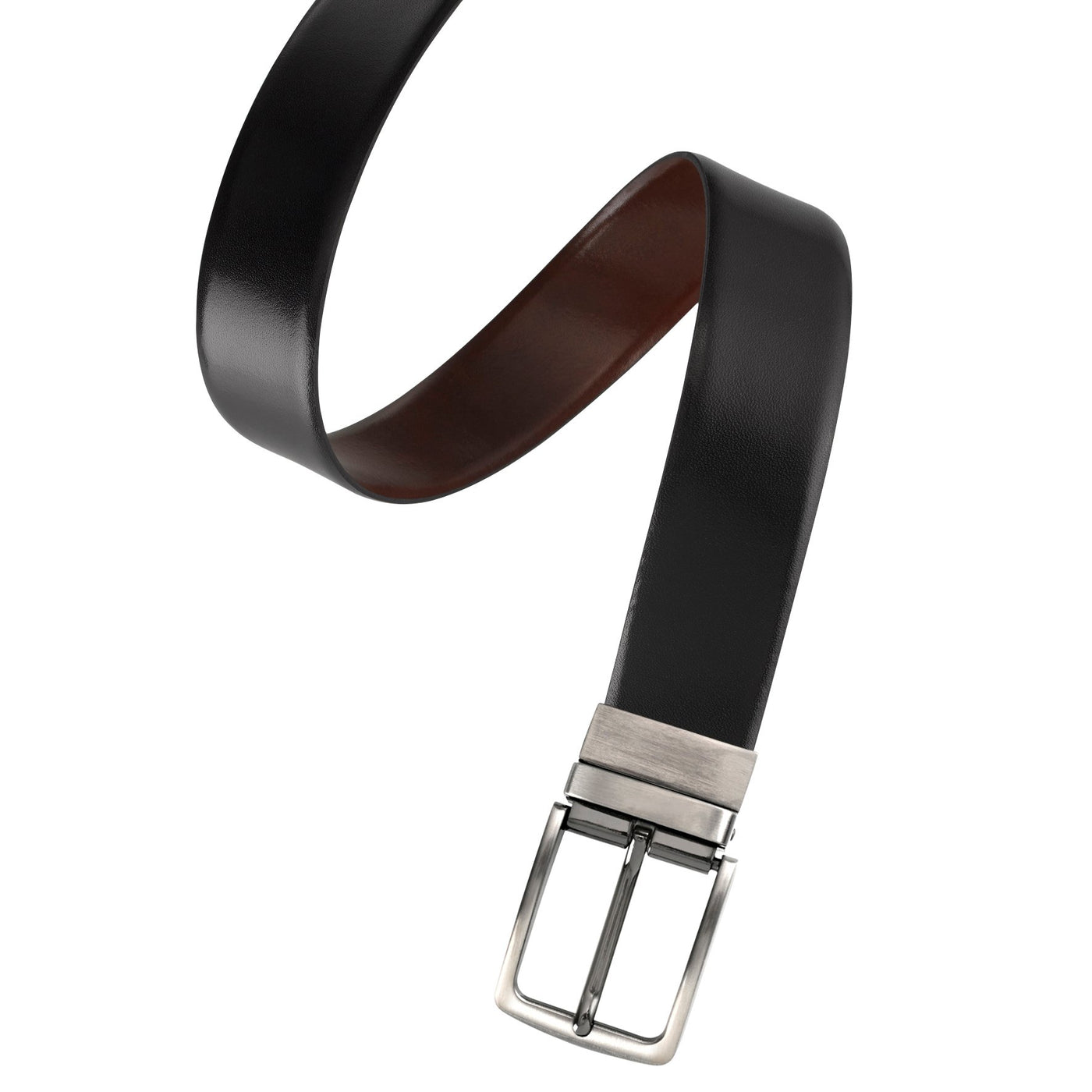 Black & Tan Plain Spanish Leather Reversible Belt - Strap Only
