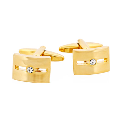 Gold Plated & Single Crystal Cufflinks