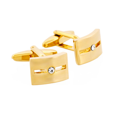 Gold Plated & Single Crystal Cufflinks
