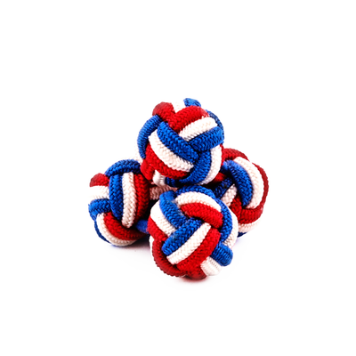 Silk Knots Red White Blue Set