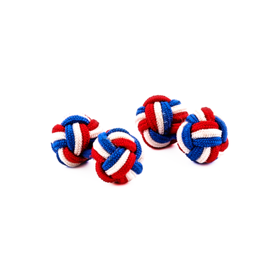 Silk Knots Red White Blue Set