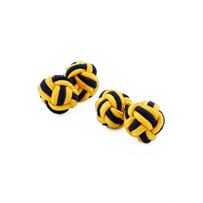 Silk Knots Gold Navy Set
