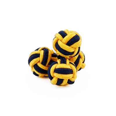 Silk Knots Gold Navy Set