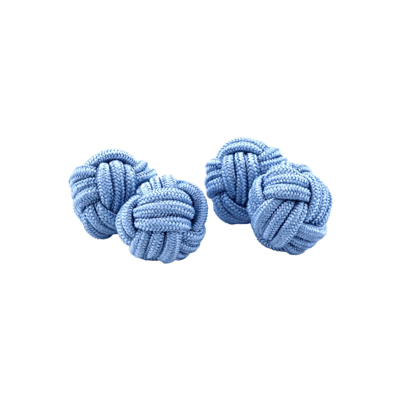 Sky Blue Silk Knot Cufflinks