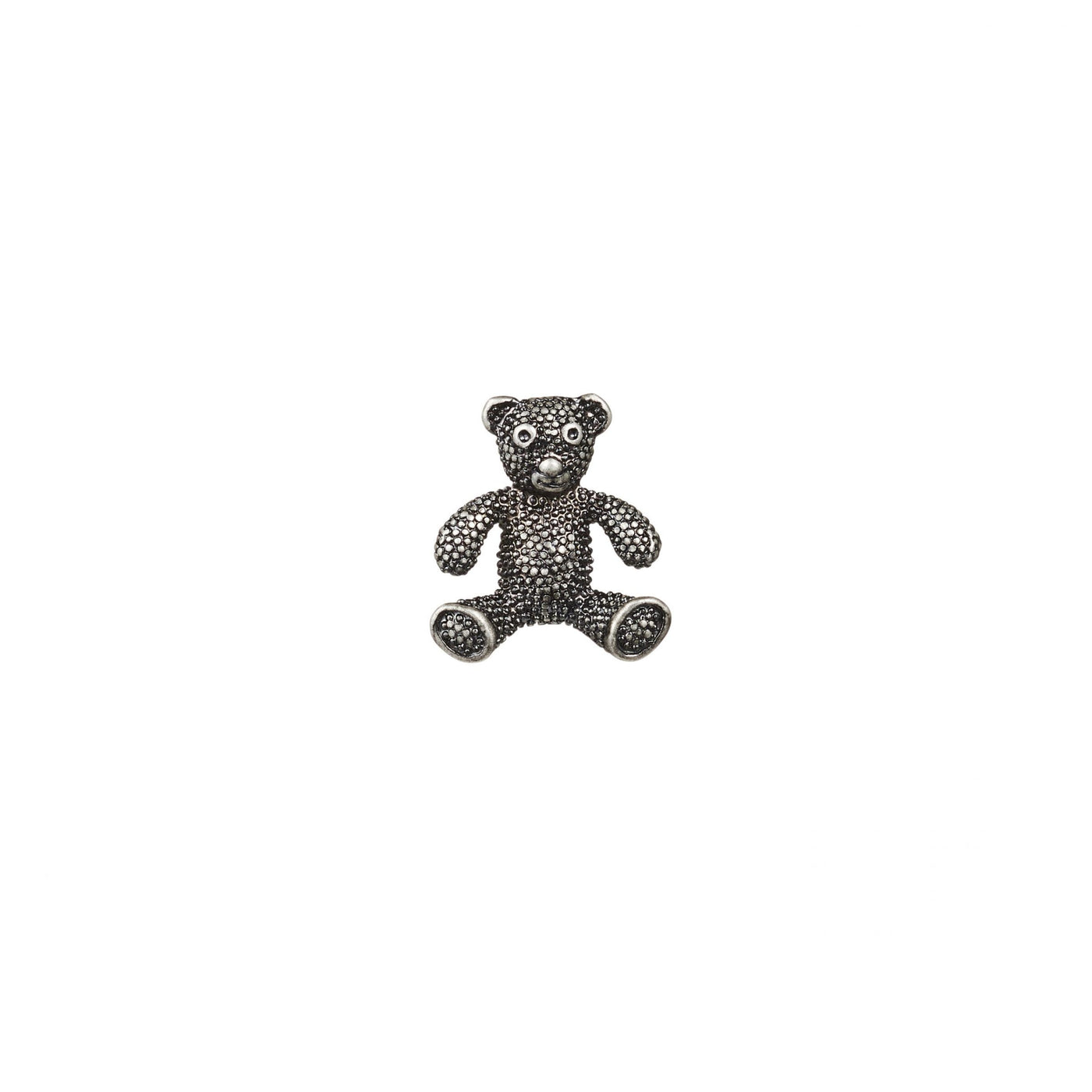 Antique Plated Teddy Bear Lapel Pin