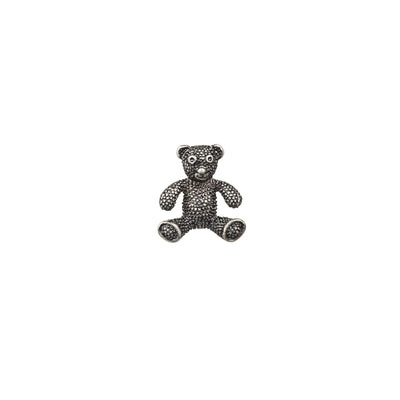 Antique Plated Teddy Bear Lapel Pin