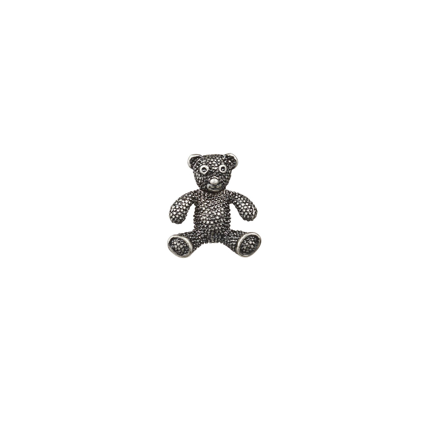 Antique Plated Teddy Bear Lapel Pin