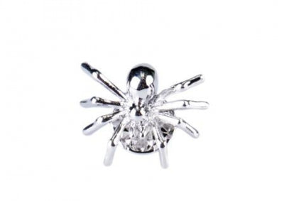 Rhodium Plated Spider Lapel Pin