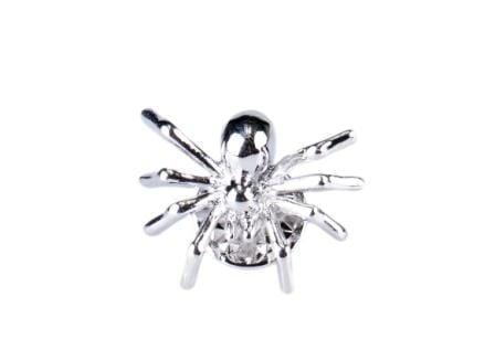 Rhodium Plated Spider Lapel Pin
