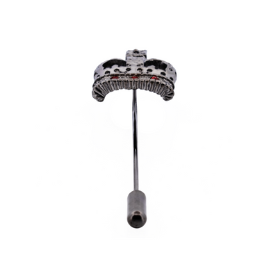 Crystal Crown Lapel Pin