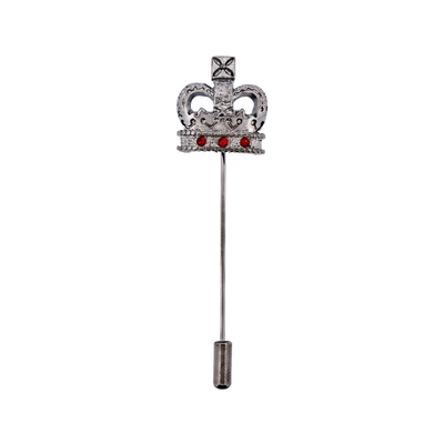 Crystal Crown Lapel Pin