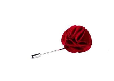 Red Flower Lapel Pin