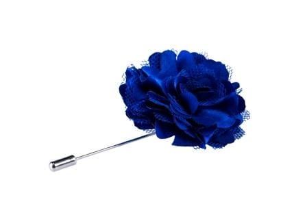 Navy Flower Lapel Pin
