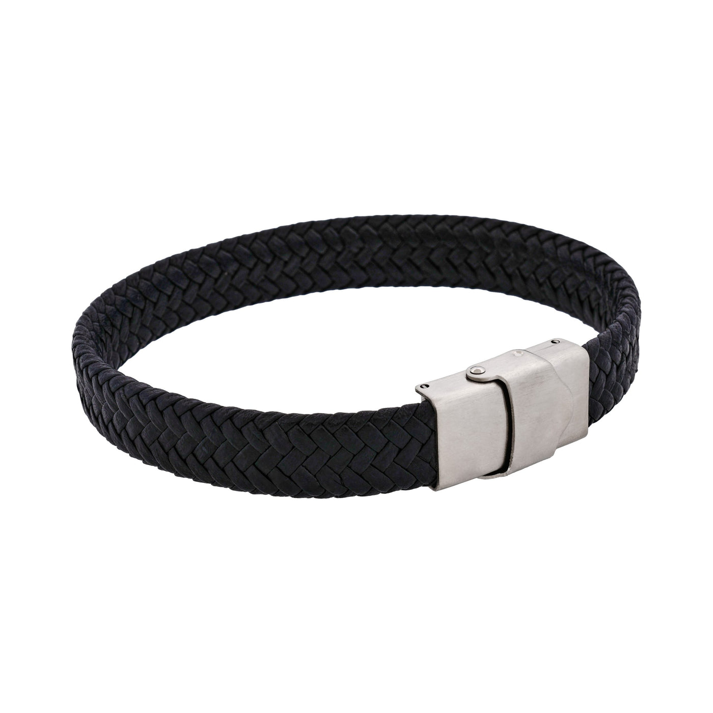 Matt Stainless steel with Black cord bracelet