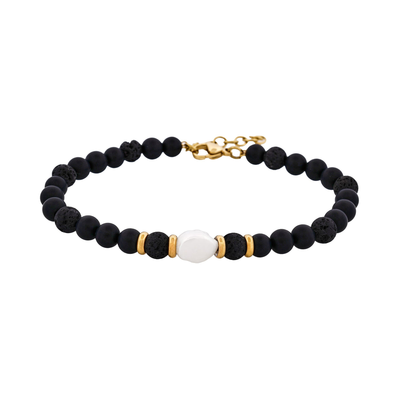 Agate/African stone with stainless steel bracelet