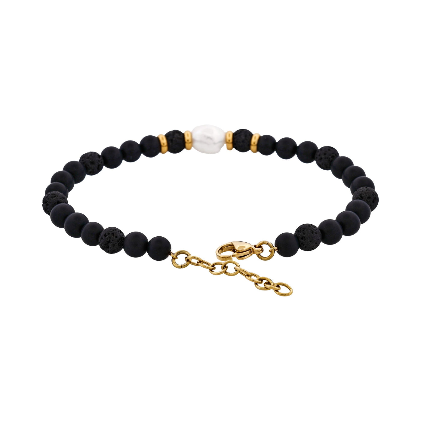 Agate/African stone with stainless steel bracelet
