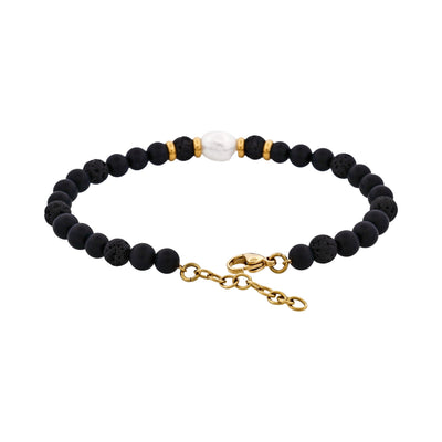 Agate/African stone with stainless steel bracelet