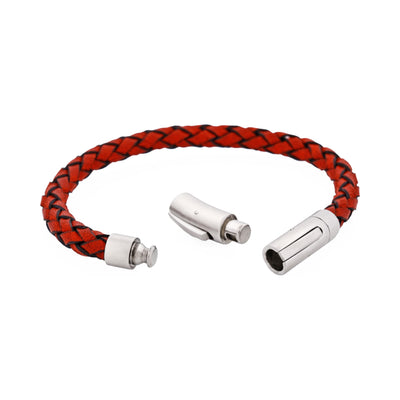 Red Italian Leather Bracelet