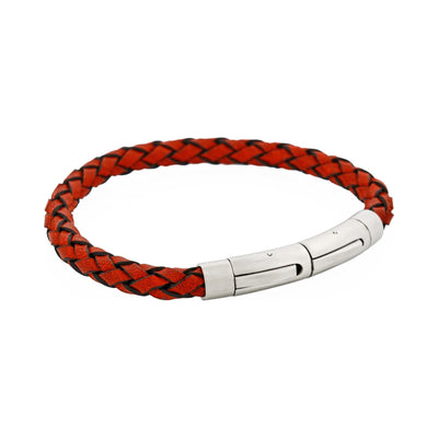 Red Italian Leather Bracelet
