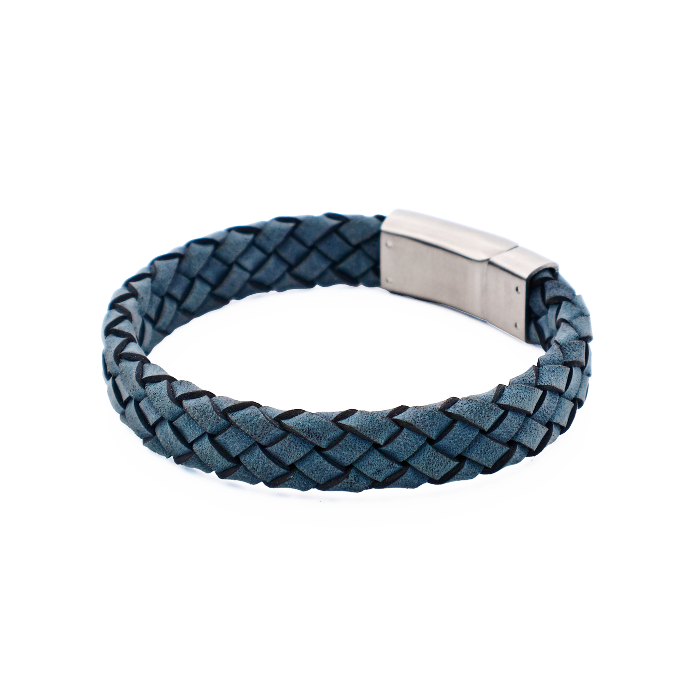 Blue Leather Bracelet