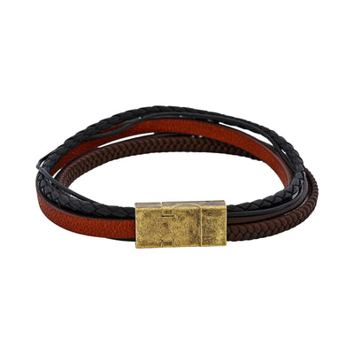 Brown/Black Leather Bracelet