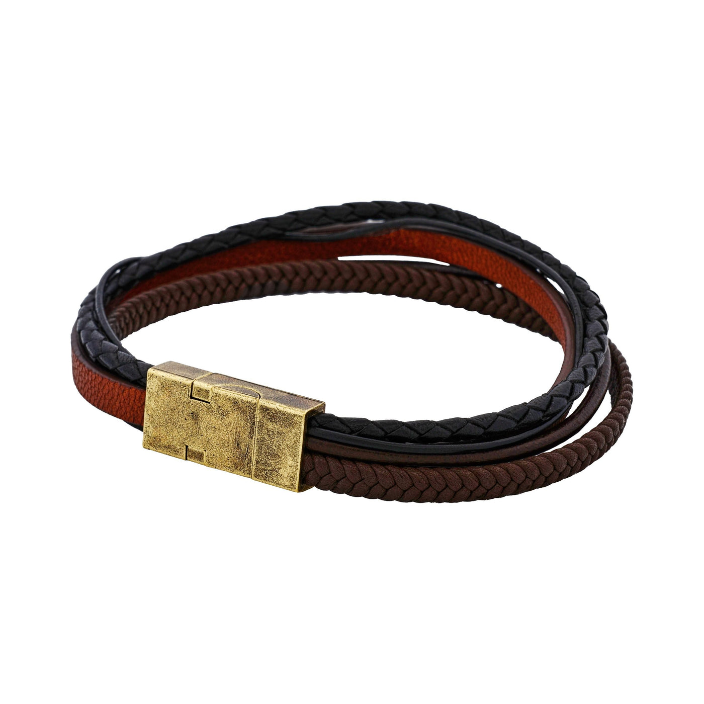 Brown/Black Leather Bracelet