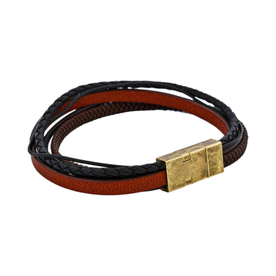 Brown/Black Leather Bracelet