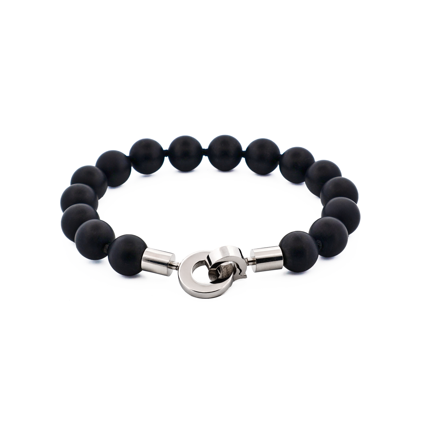 Black Agate Beaded Bracelet
