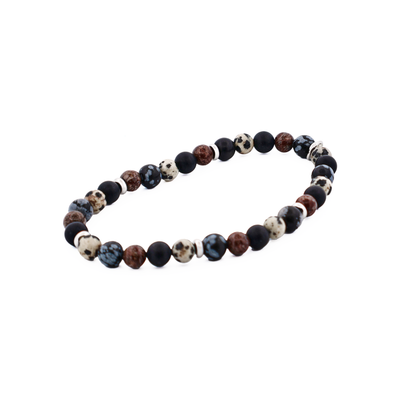 Multi Coloured Agate Bead Bracelet