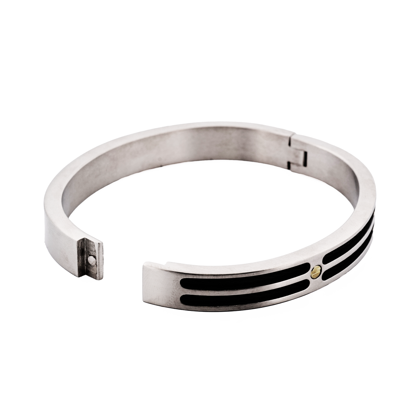 S/Steel black wire Bangle