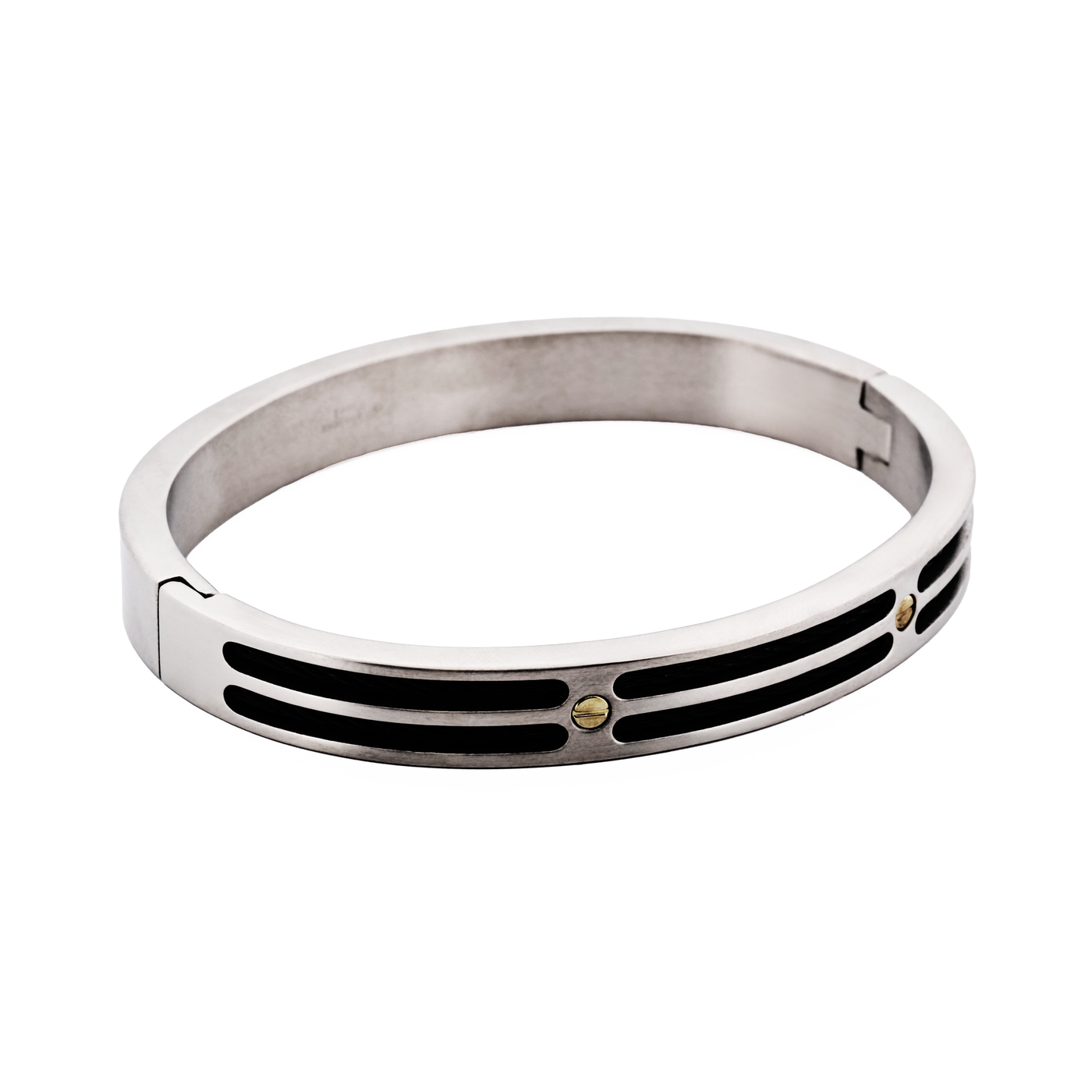 S/Steel black wire Bangle