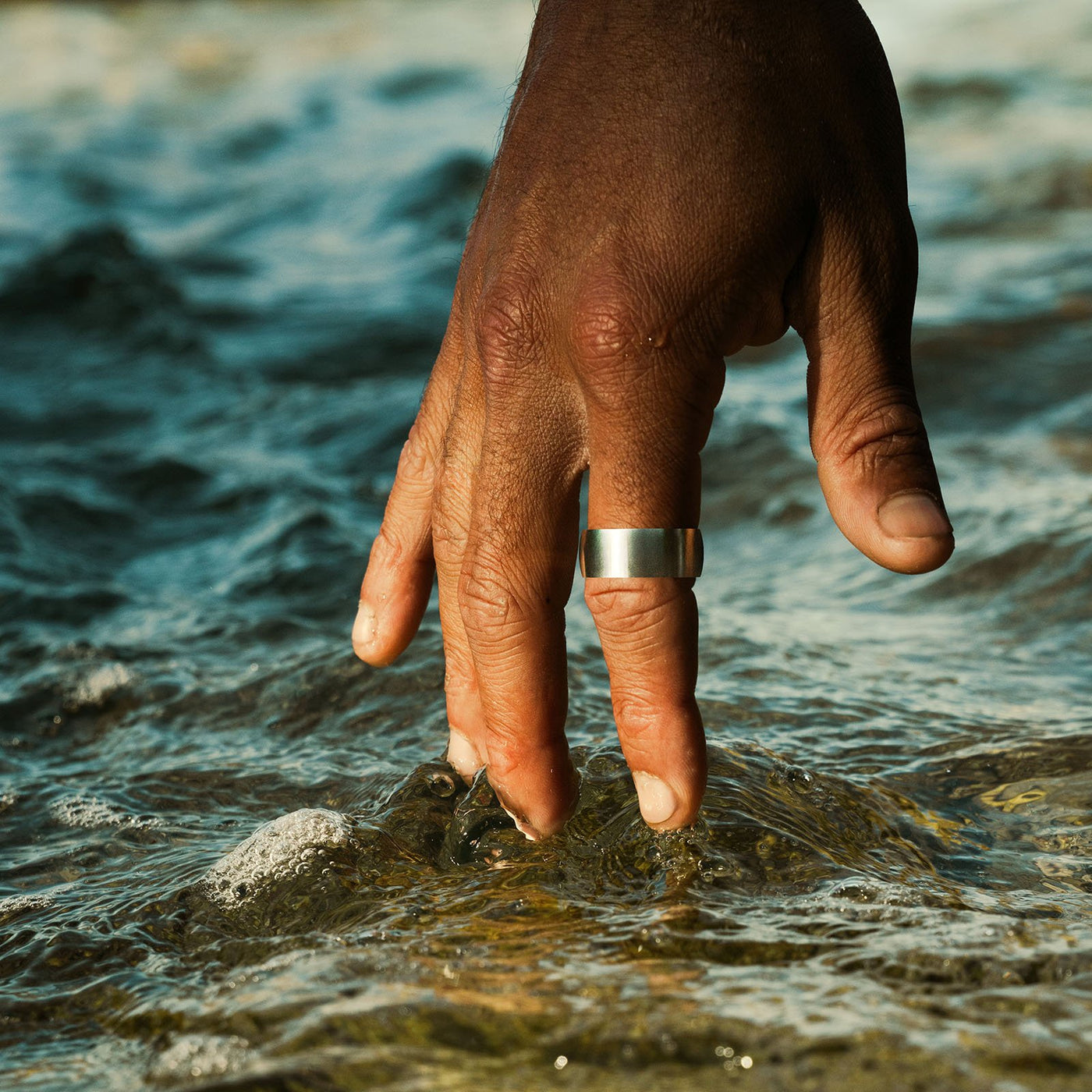 Brushed Stainless Steel Band Ring