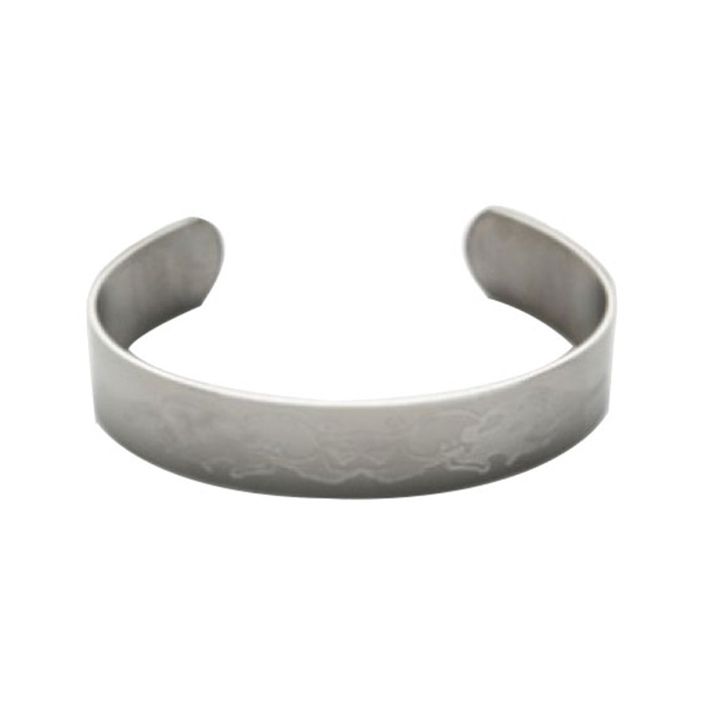 Stainless Steel Etched Patterned Bangle