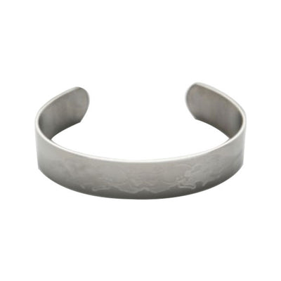 Stainless Steel Etched Patterned Bangle