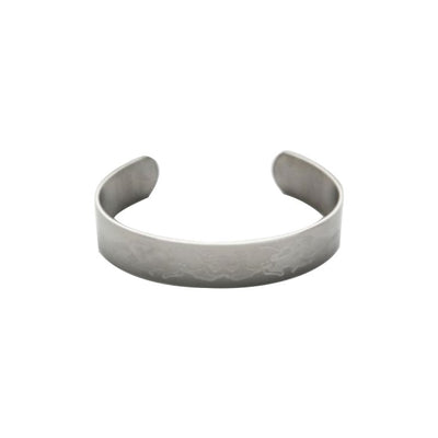 Stainless Steel Etched Patterned Bangle