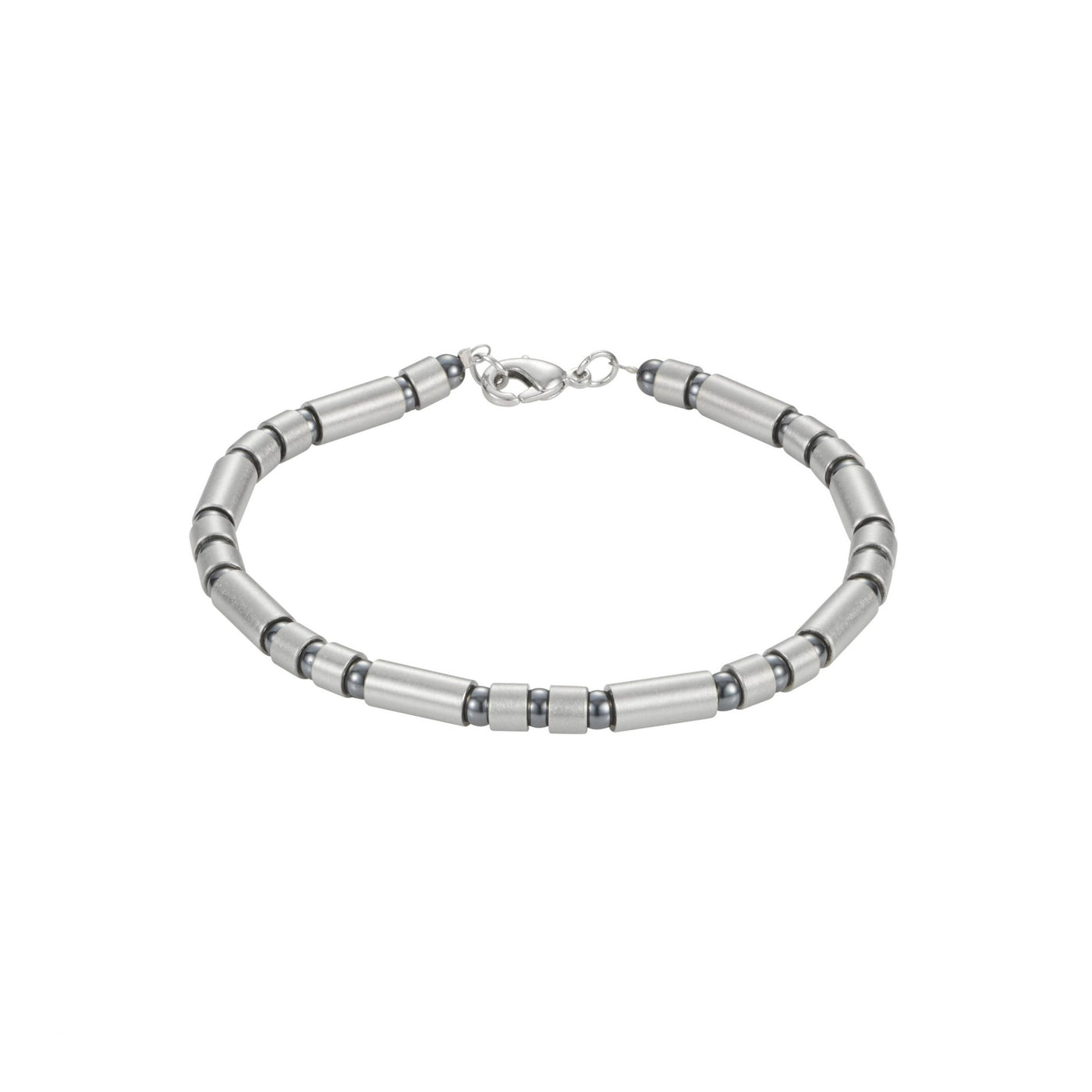 Stainless Steel Tube Bead & Ball Bracelet