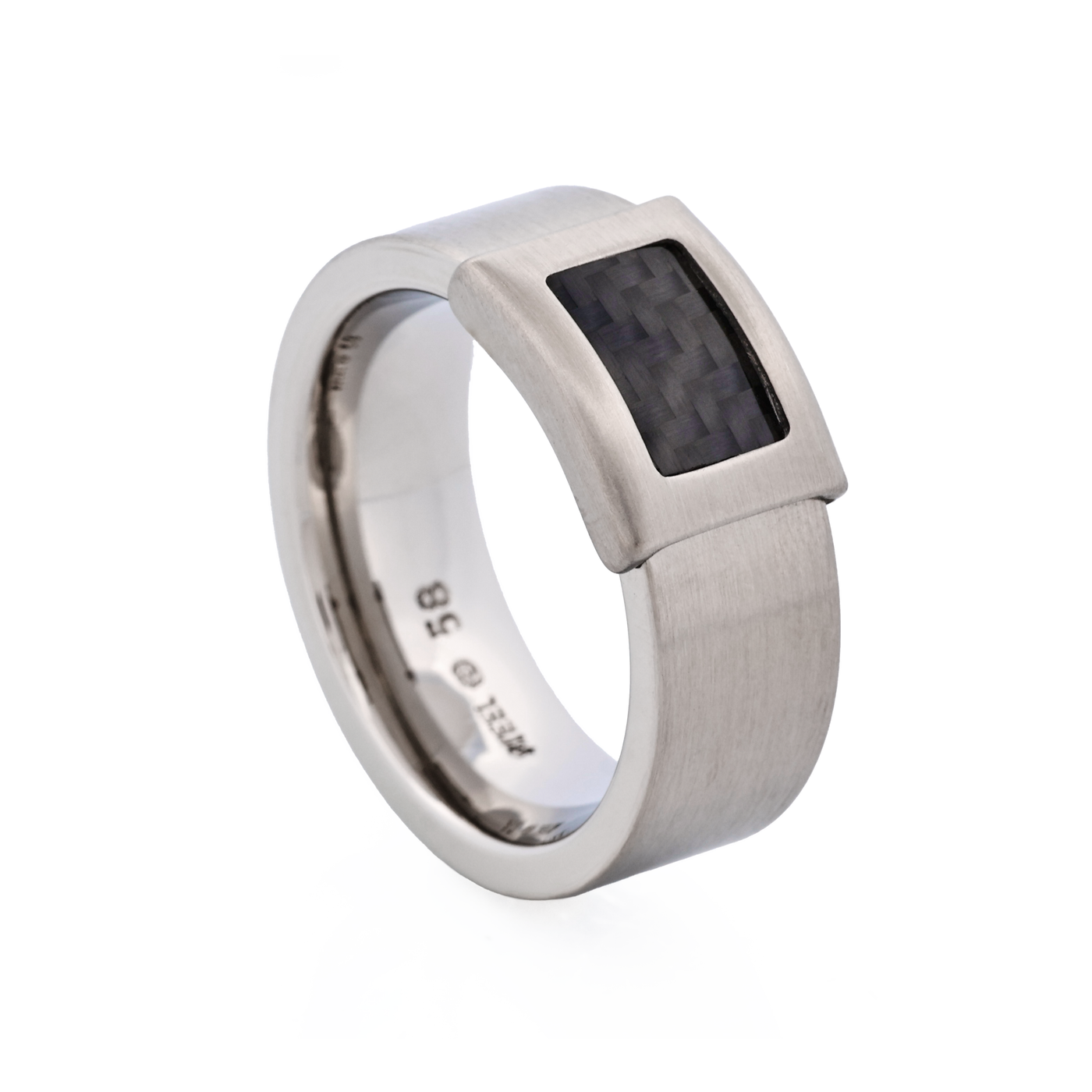 Cudworth Stainless Steel and Carbon Fibre Ring
