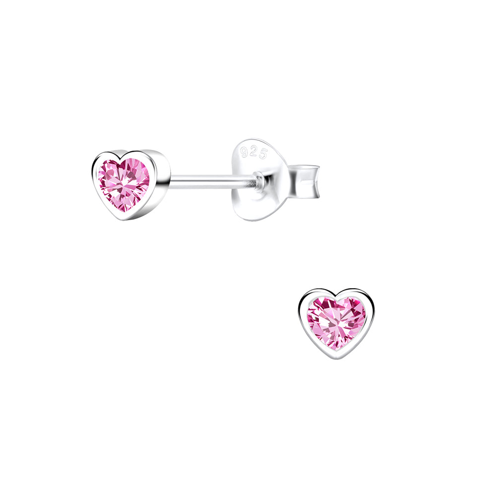 Children's Heart CZ Stud