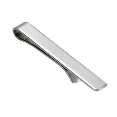 Rhodium Plated Sterling Silver Tie Slide 50mm