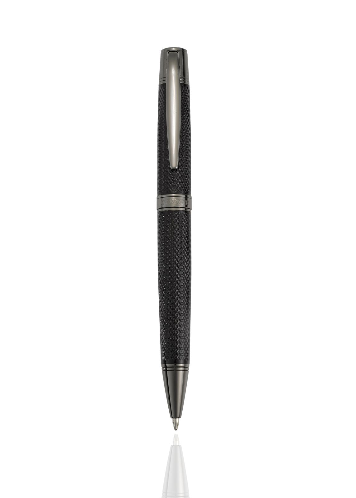 Ballpoint Pen, Gunmetal Matrix: Black Mesh & Gun Metal