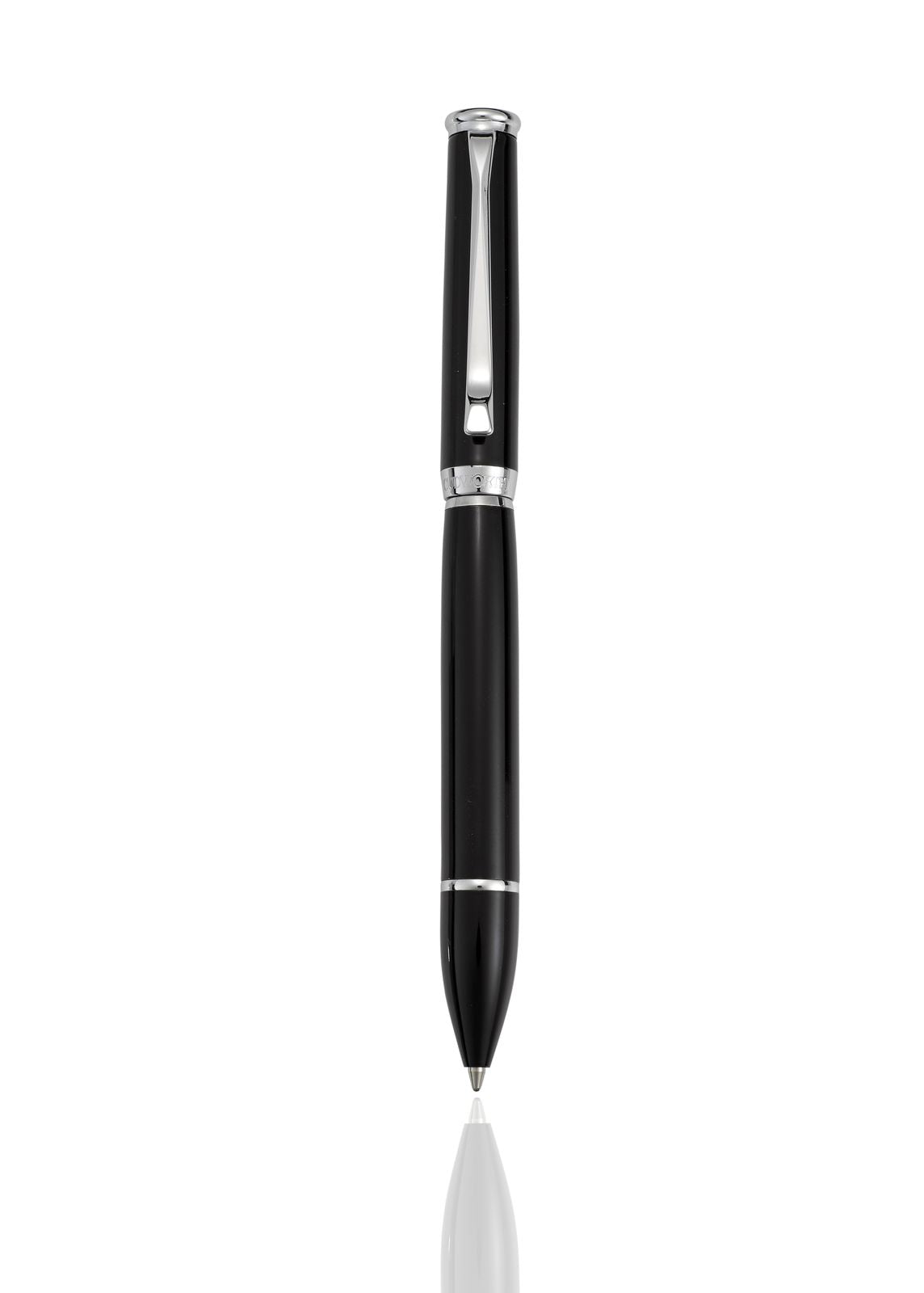 Ballpoint Pen, SilverSmooth: Black Lacquer & Silver