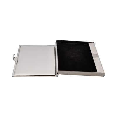 Card Case In Wave Pattern Brushed Stainless Steel