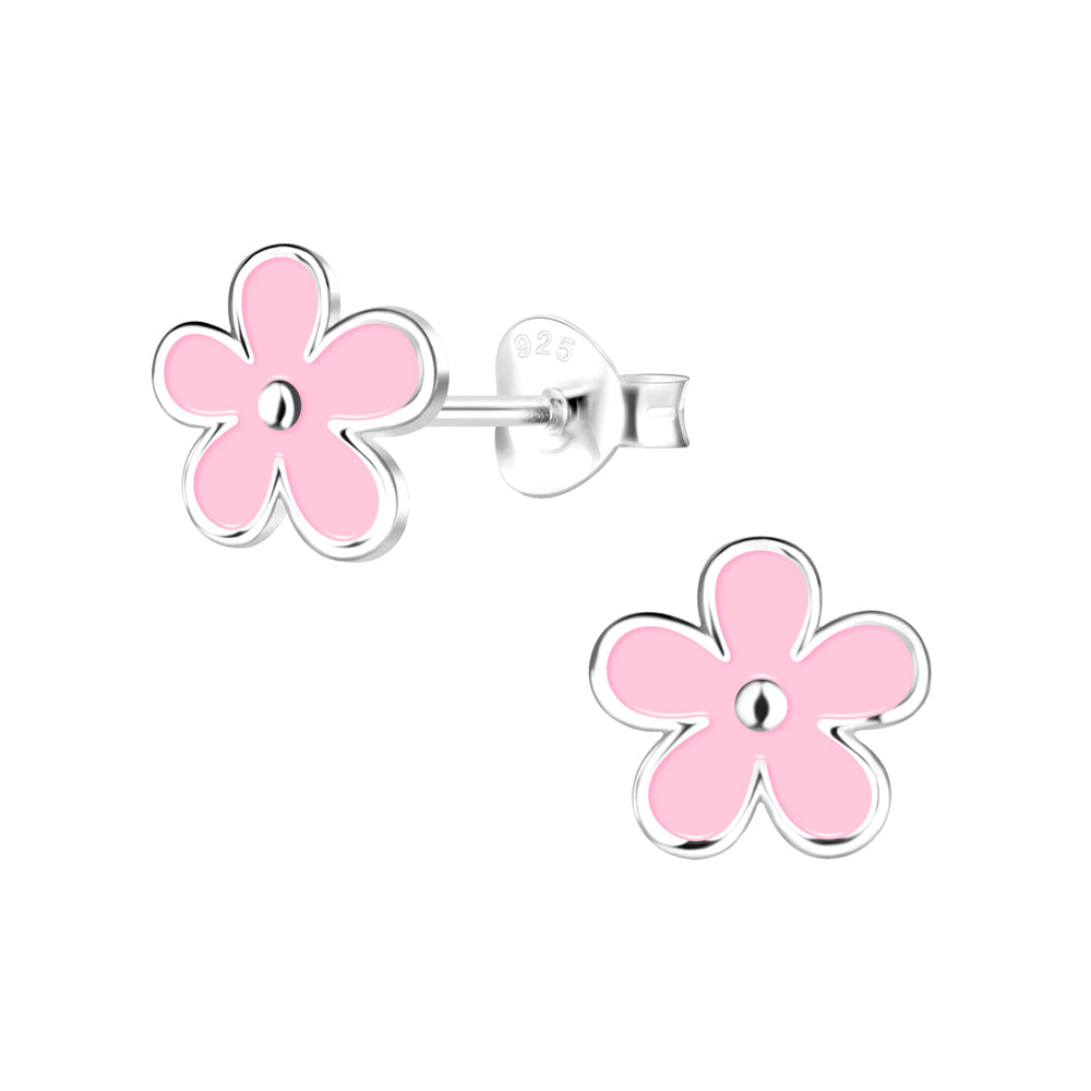 Sterling Silver Children’s Flower Stud Earrings