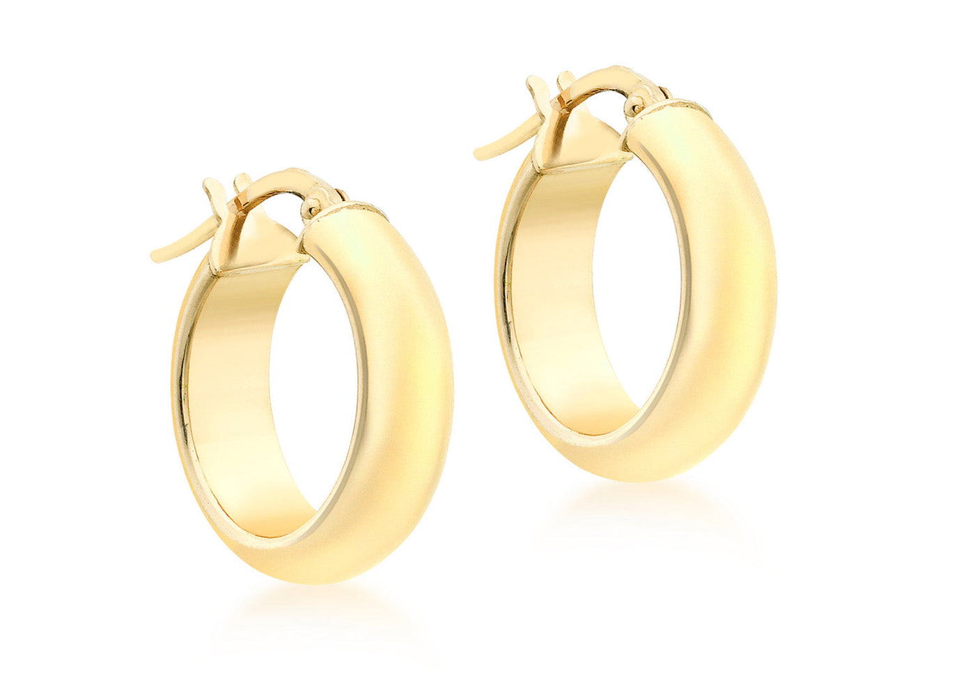 9ct Yellow Gold Round Hoop Earrings 19mm – Elegant solid gold hoops by Alexander Jewellers Australia